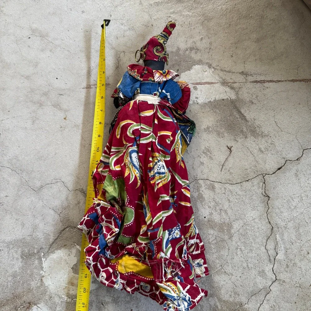Vintage Miss Jamaica Fabric Doll Folk‎ Art Collectible Handmade